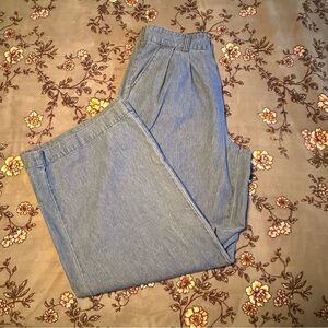 Who What Wear Blue denim wide leg pants